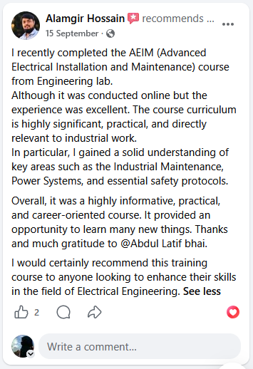Learner review screenshot 1