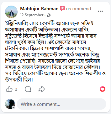 Learner review screenshot 1